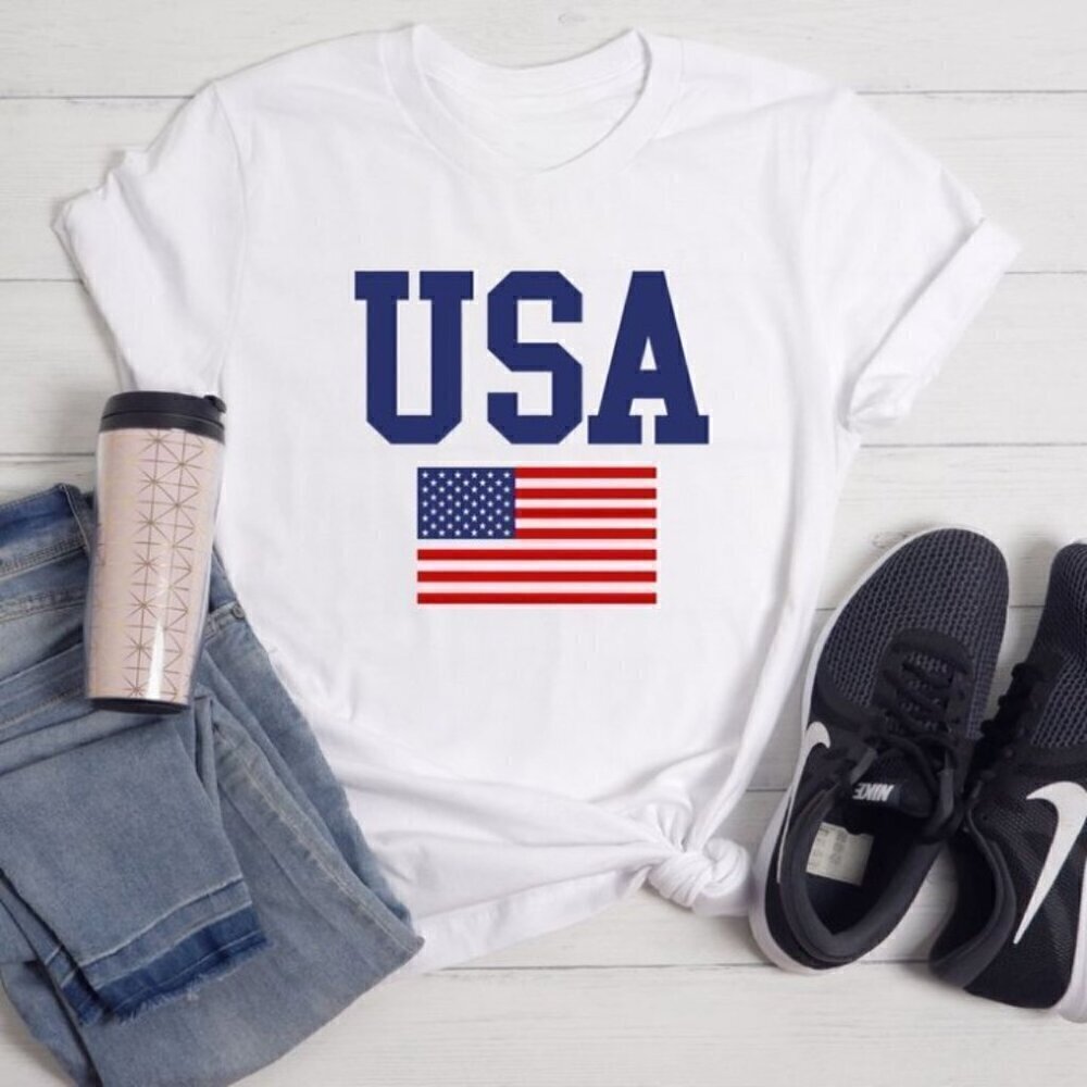 USA America Patriotic Red White Blue Gift Unisex T-Shirt